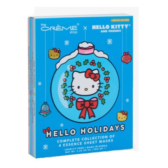 The Creme Shop Hello Kitty And Friends Hello Holidays Essence Sheet Mask Set NEW - Picture 1 of 3